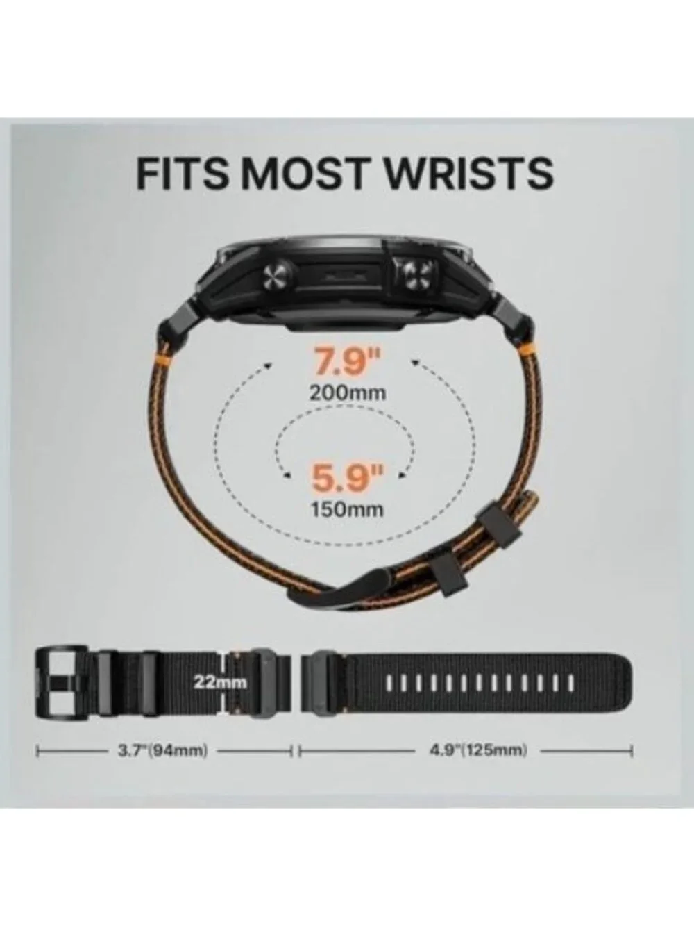 Bandletic Compatible with Garmin Fenix 8 51mm 7X 6X 5X Watch Band - 26mm